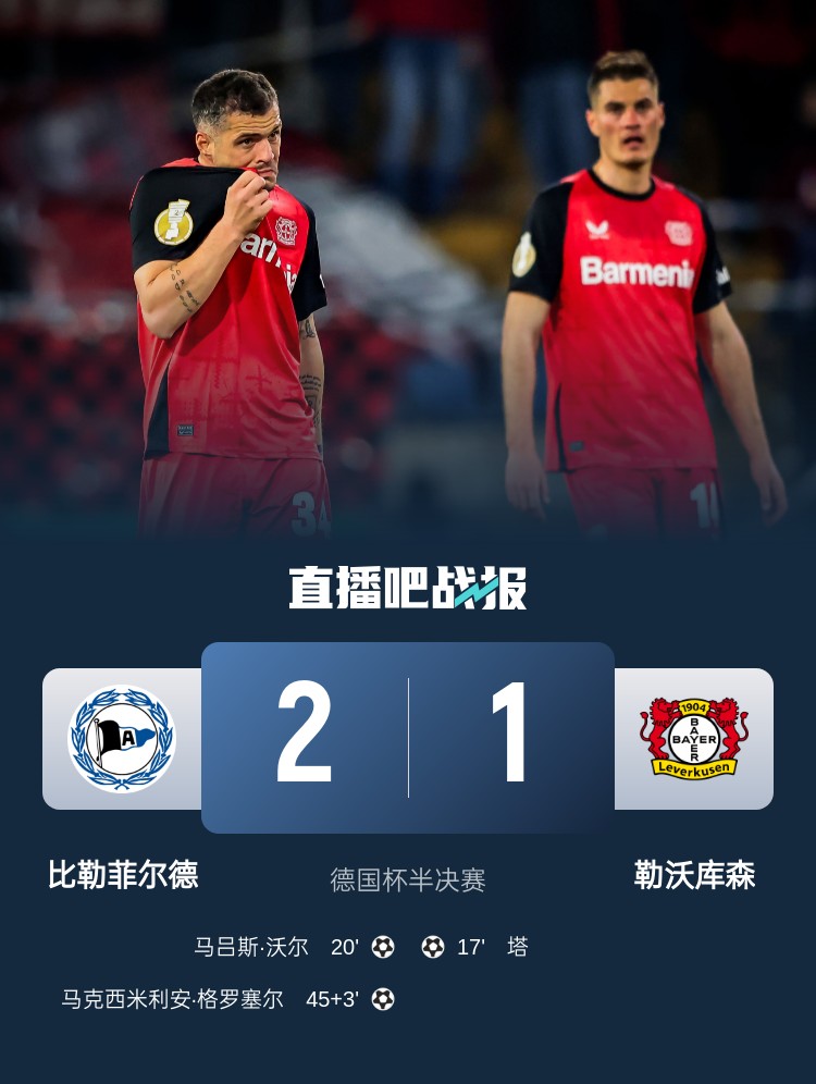 比勒菲爾德是史上第4支晉級(jí)德國(guó)杯決賽的德丙球隊(duì)，此前3隊(duì)未奪冠